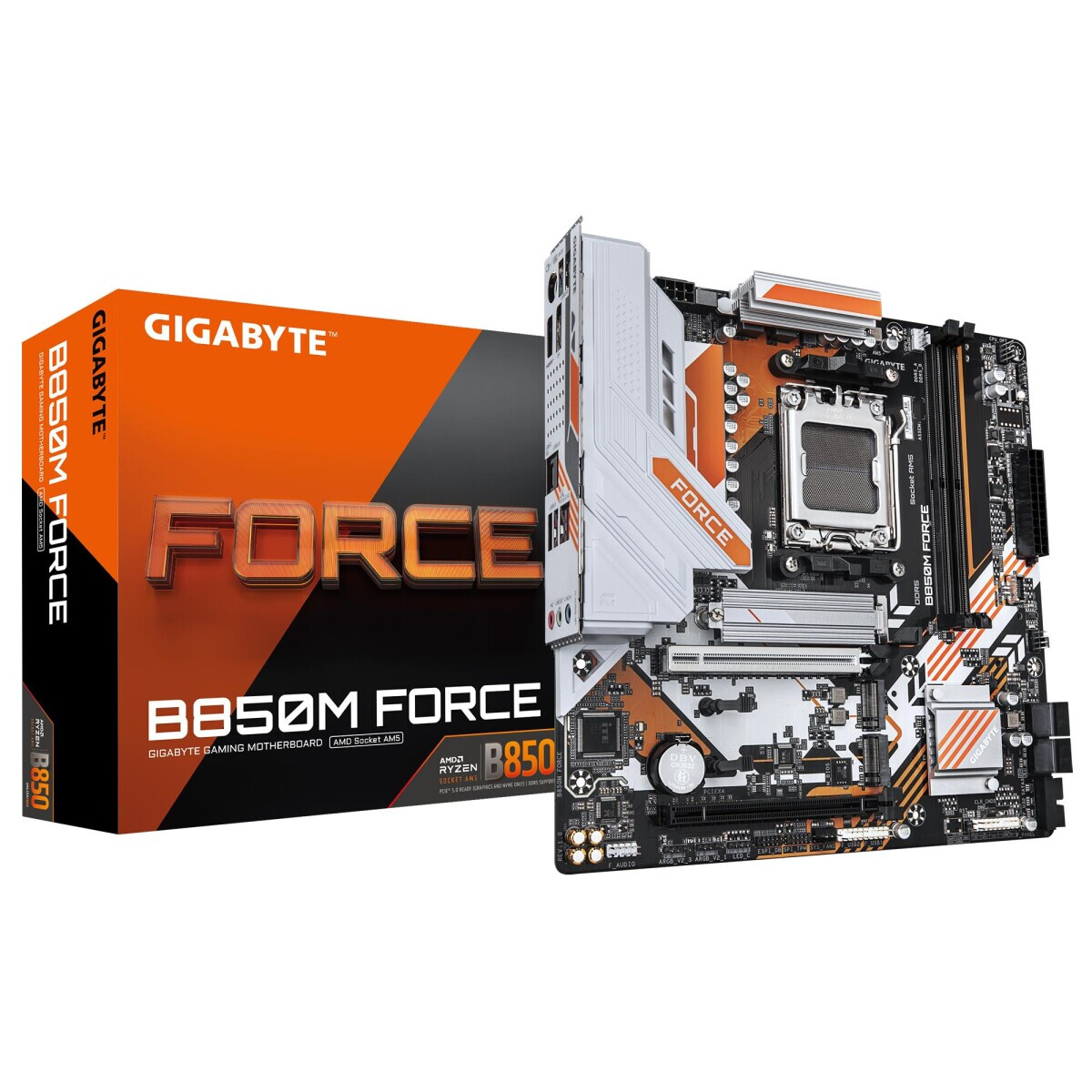 Pamatplate Gigabyte  B850M FORCE ORANGE - foto 3