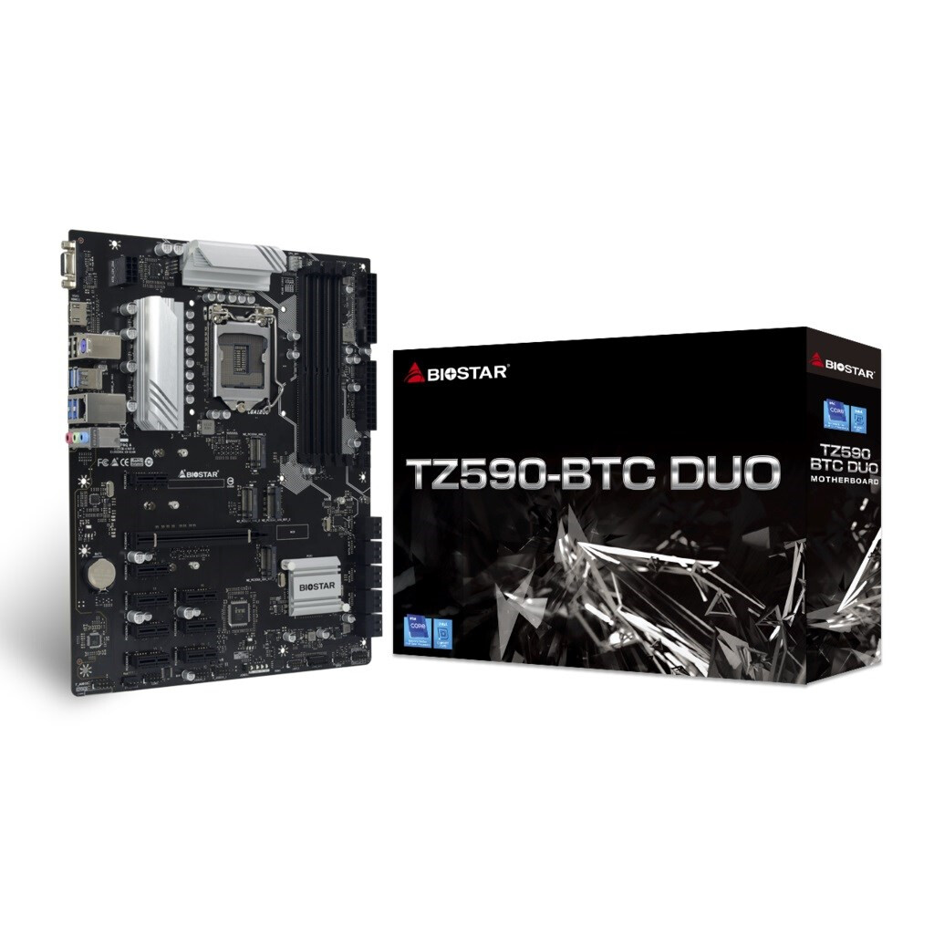 Mainboard Biostar TZ590-BTC DUO Intel Z590 LGA 1200 Black - Foto 2