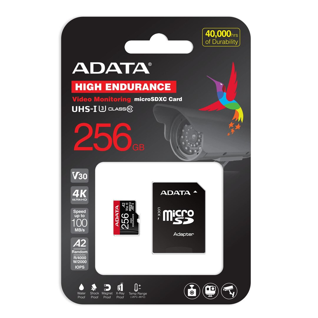 Atmiņas kartes ADATA AUSDX256GUI3V30SHA2-RA1 256GB MicroSDXC UHS-I Class 10 Black - foto 3