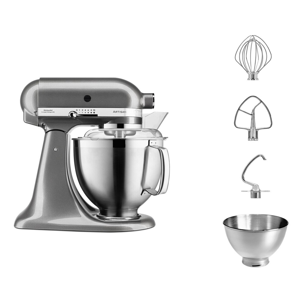 Mixer KitchenAid ARTISAN 5KSM185PSEMS Stand mixer 300W Silver - foto 2