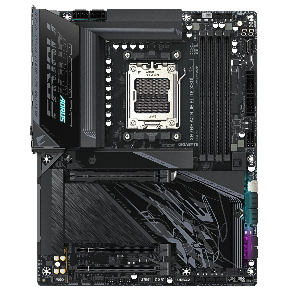 Pamatplate GIGABYTE AMD X870E A ELITE X Black - foto 3
