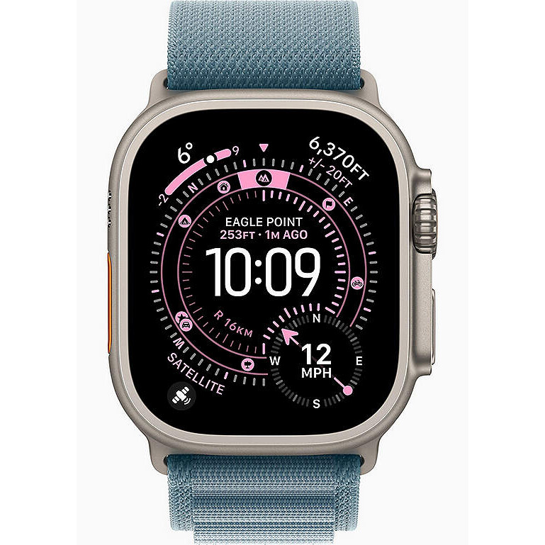 Viedpulkstenis Apple Watch Ultra 3 49mm Natural Titanium (MEWM4QF/A)