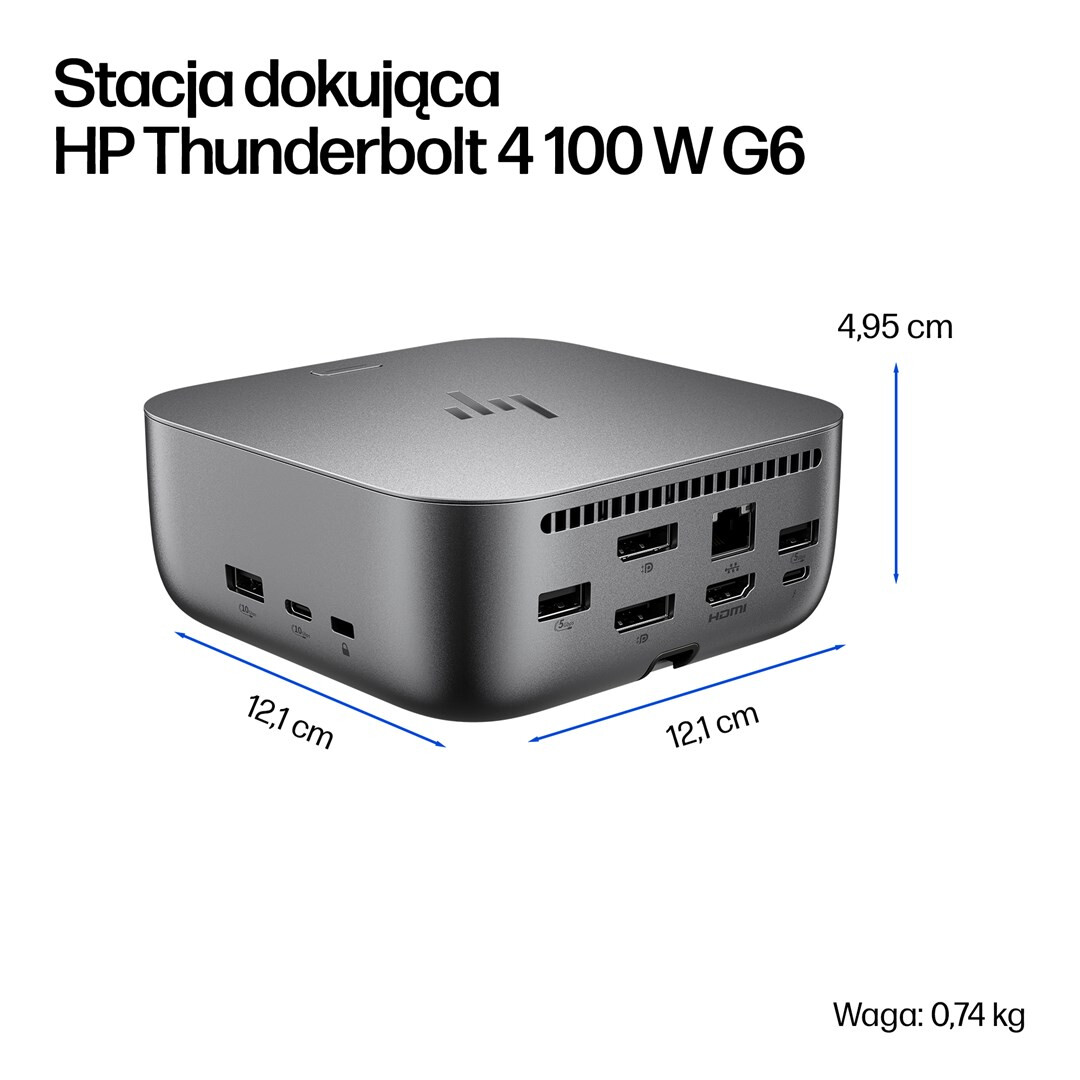 Dokstacija HP Thunderbolt 4 100W G6 Dock Grey (9X472UT) - foto 2