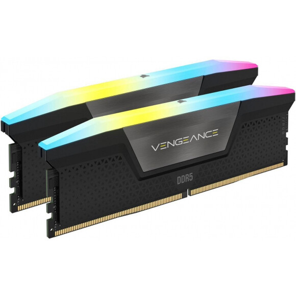 Operatīvā atmiņa Corsair Vengeance RGB Black 32GB DDR5 6400MHz CL36 KIT of 2x16GB (CMH32GX5M2B6400Z36) - foto 2