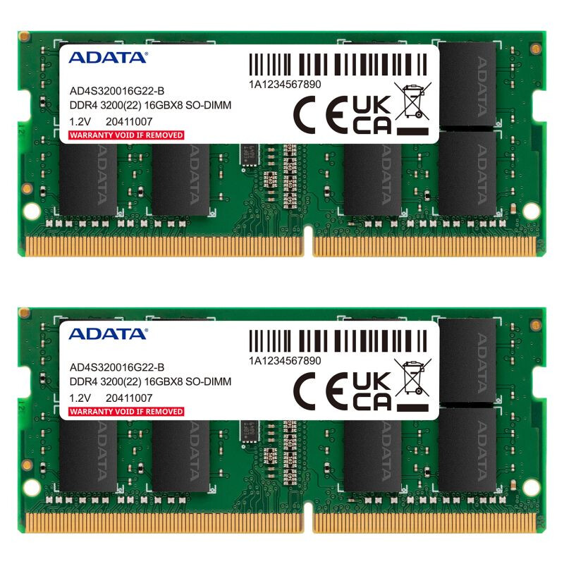 Operatīvā atmiņa ADATA 16 GB 3200 MHz DDR4 CL22 (AD4S32008G22-DTGN)