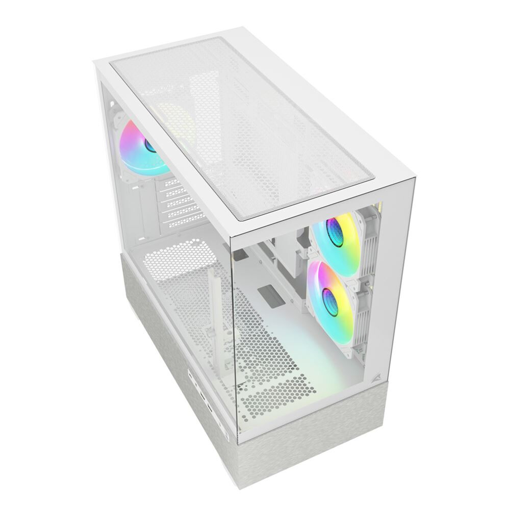 Datoru korpuss Sharkoon MK7 ARGB Midi Tower White (4044951044245) - foto 7