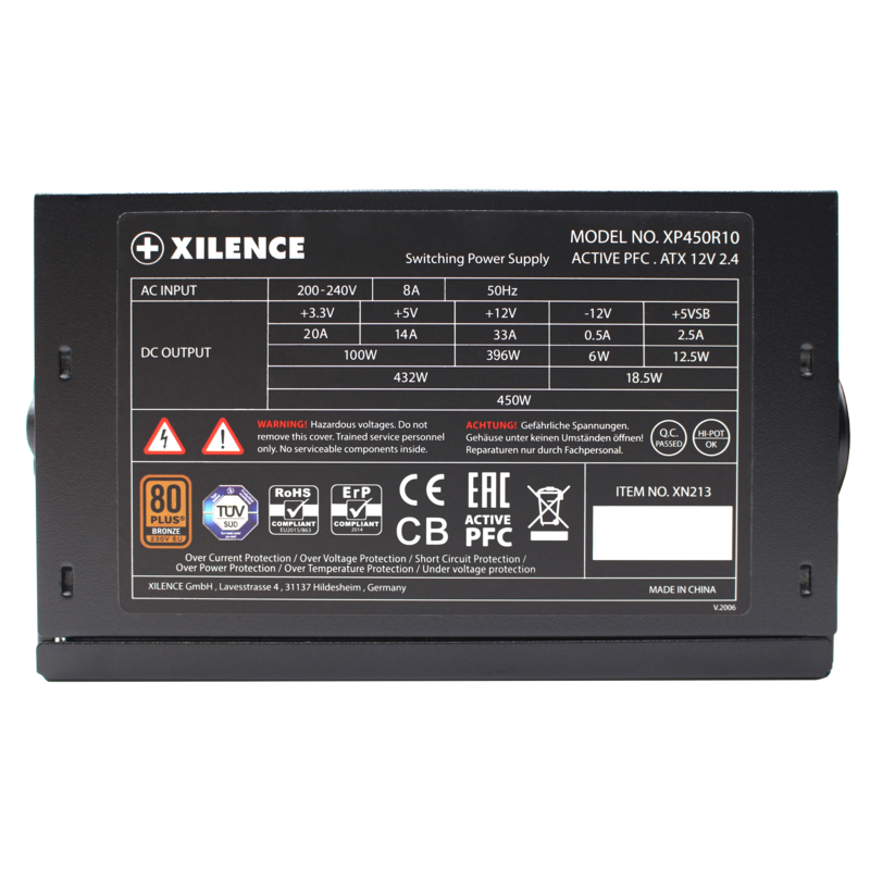 Barošanas bloks Xilence XN213 450W Black (XP450R10) - foto 3