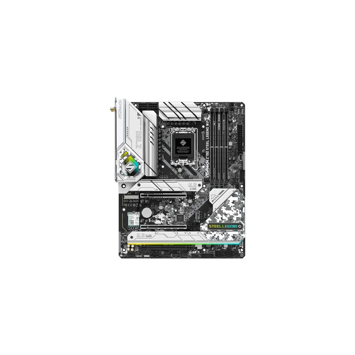 Pamatplate ASRock Intel Z790 Steel Legend WiFi Silver (90-MXBKD0-A0UAYZ) - foto 3