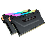 Operatīvā atmiņa Corsair Vengeance RGB PRO 16GB 2666 MHz DDR4 CL16 KIT of 2x8GB Black (CMW16GX4M2A2666C16)