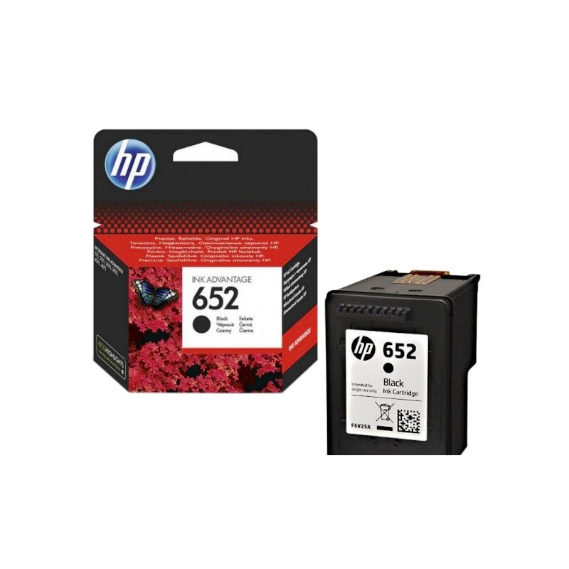 Kārtridžs HP 652 Original Ink Advantage Black (F6V25AEBHK)
