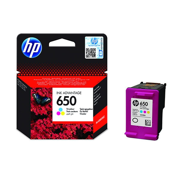 Kārtridžs HP 650 Tri-color Ink Cyan Magenta Yellow (CZ102AE)