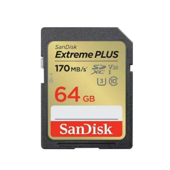 Atmiņas kartes SanDisk Extreme 64GB SD Gold (SDSDXW2-064G-GNCIN)