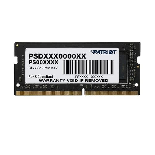 Operatīvā atmiņa Patriot SO-DIMM DDR4 8GB 3200MHz 512Mx8 Black (PSD48G320082S)