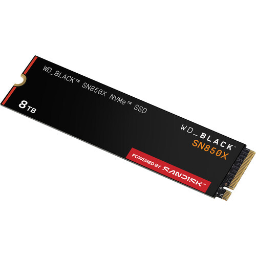 SSD WD_BLACK SN850X Gaming 8TB Black (WDBB9G0080BNC-WRSN)