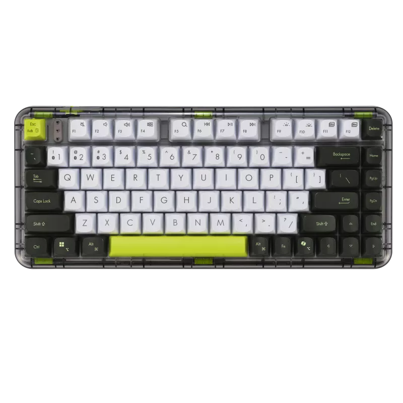 Tastatūra ASUS Jelly75 KD201 Volt Green / Smoke Black Translucent GE (90XB0A10-BKB0S0) - foto 6