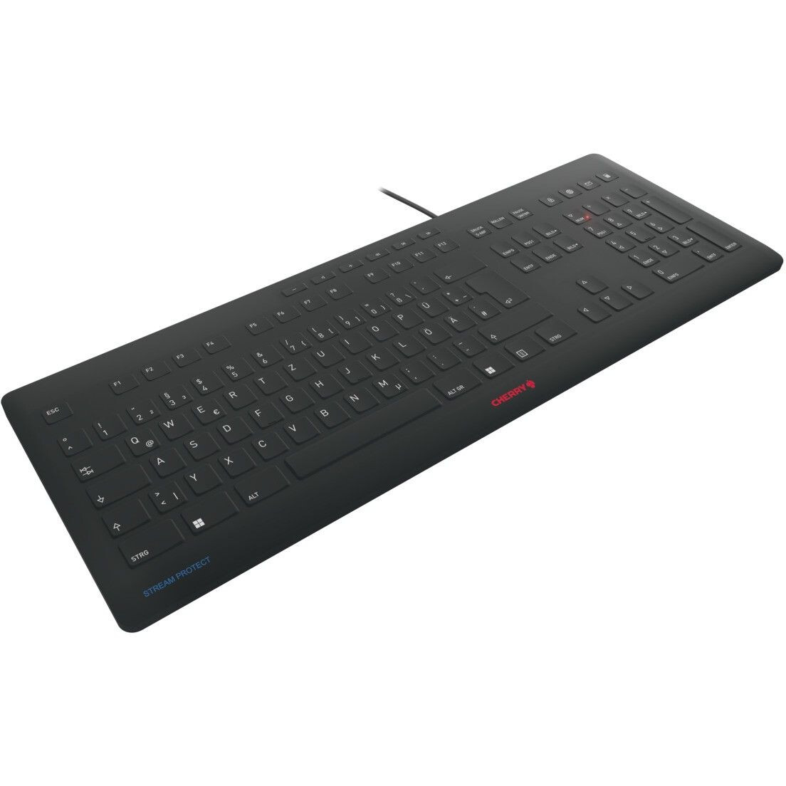 Tastatūra Cherry STREAM PROTECT Black Ge (JK-8502DE-2)