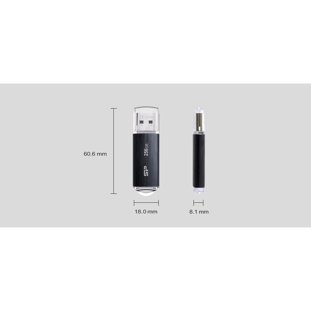 USB zibatmiņa SILICON POWER Blaze B02 256 GB USB Type-A 3.2 Gen 1 Black (SP256GBUF3B02V1K) - foto 4