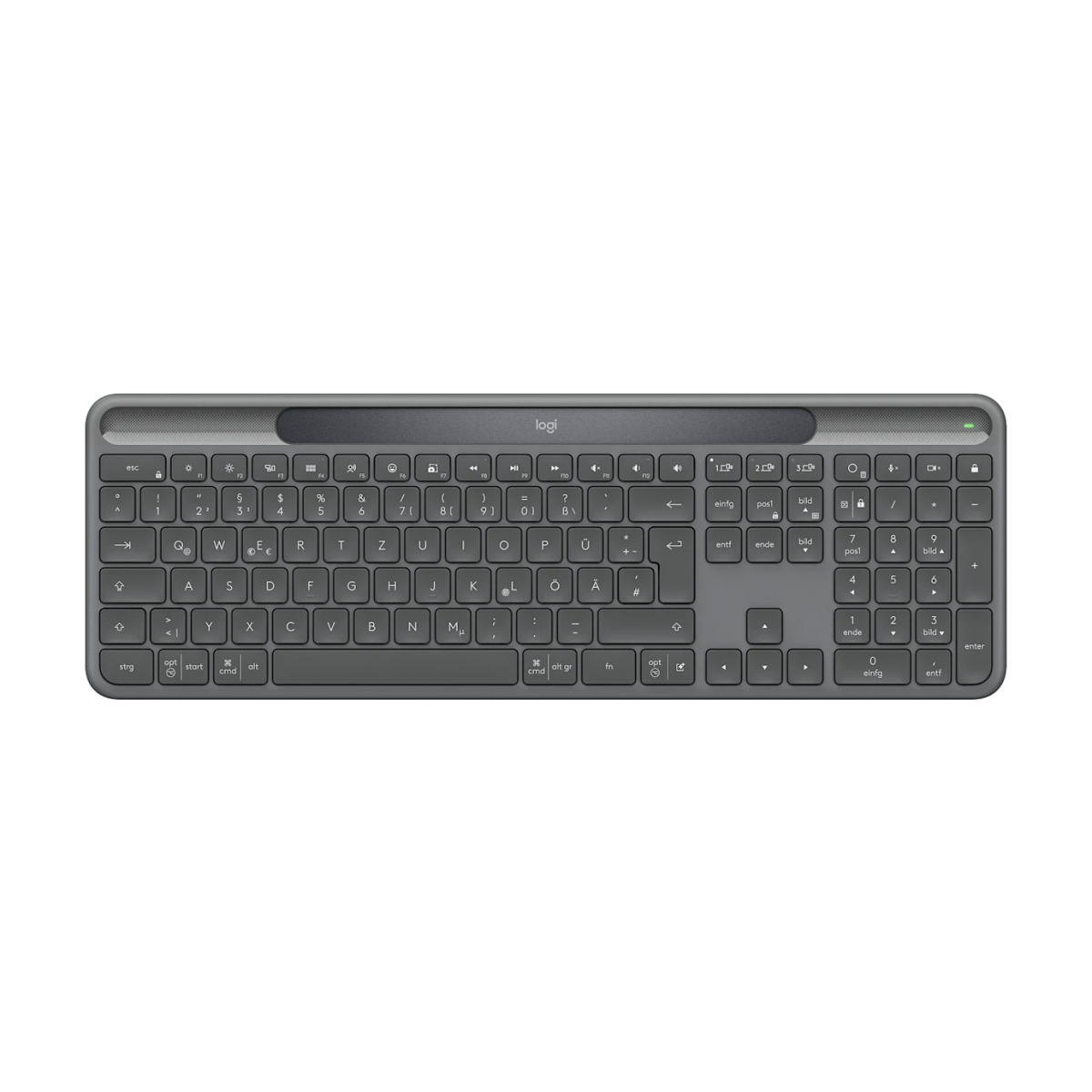 Tastatūra Logitech Signature Slim Solar+ K980 for Business Graphite German (920-013773) - foto 3
