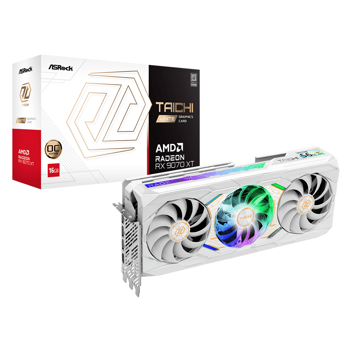 Videokarte ASRock AMD Radeon RX 9070 XT Taichi OC 16GB GDDR6 White (90-GA5YZZ-00UANZ) - foto 6