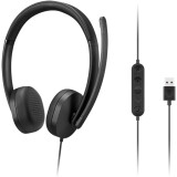 Austiņas Lenovo USB-A Wired Stereo Gen 2 Black (4XD1P83425)
