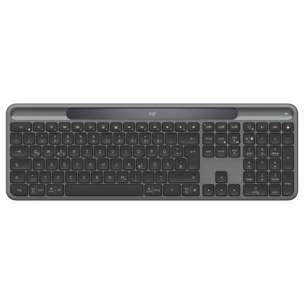 Tastatūra Logitech Signature Slim Solar+ K980 German Graphite (920-013757) - foto 3