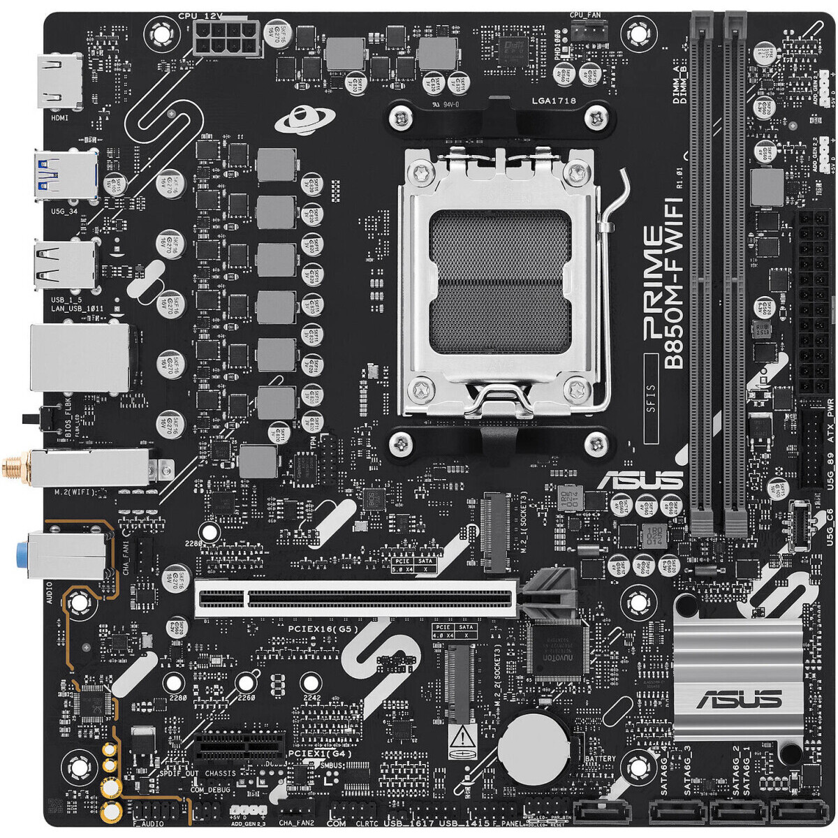 Pamatplate Asus B850 PRIME B850M-F WIFI Black (90MB1N80-M0EAY0) - foto 3