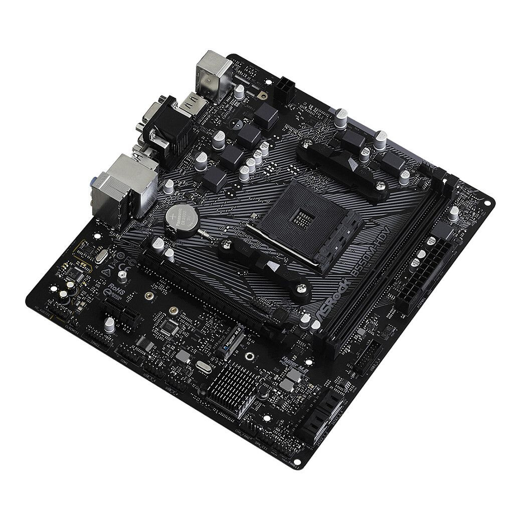 Pamatplate ASRock B550 B550M-HDV Black (90-MXBDJ0-A0UAYZ) - foto 3