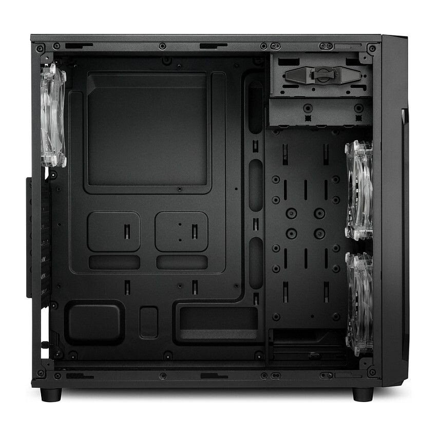 Datoru korpuss Sharkoon VG6-W RGB Midi Tower Black (4044951026814) - foto 2