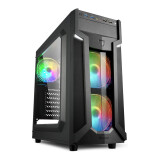 Datoru korpuss Sharkoon VG6-W RGB Midi Tower Black (4044951026814)