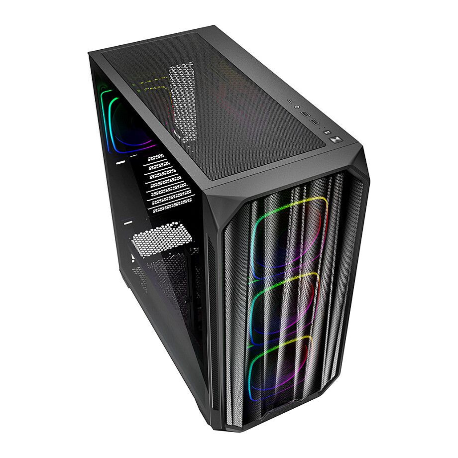 Datoru korpuss Sharkoon AK5M RGB Midi-Tower Black (4044951041671) - foto 4