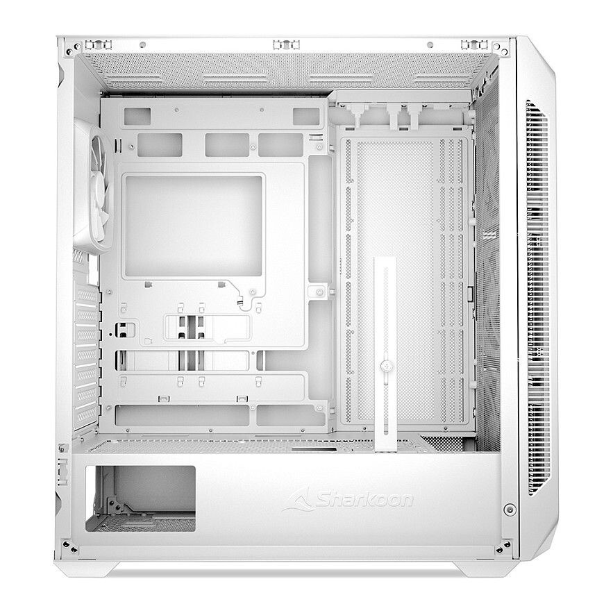 Datoru korpuss Sharkoon AK5M RGB Midi Tower White (4044951041688) - foto 3