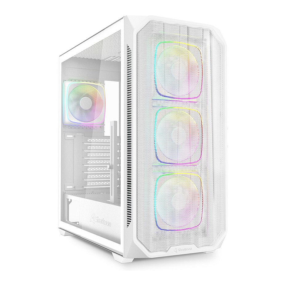 Datoru korpuss Sharkoon AK5M RGB Midi Tower White (4044951041688) - foto 5