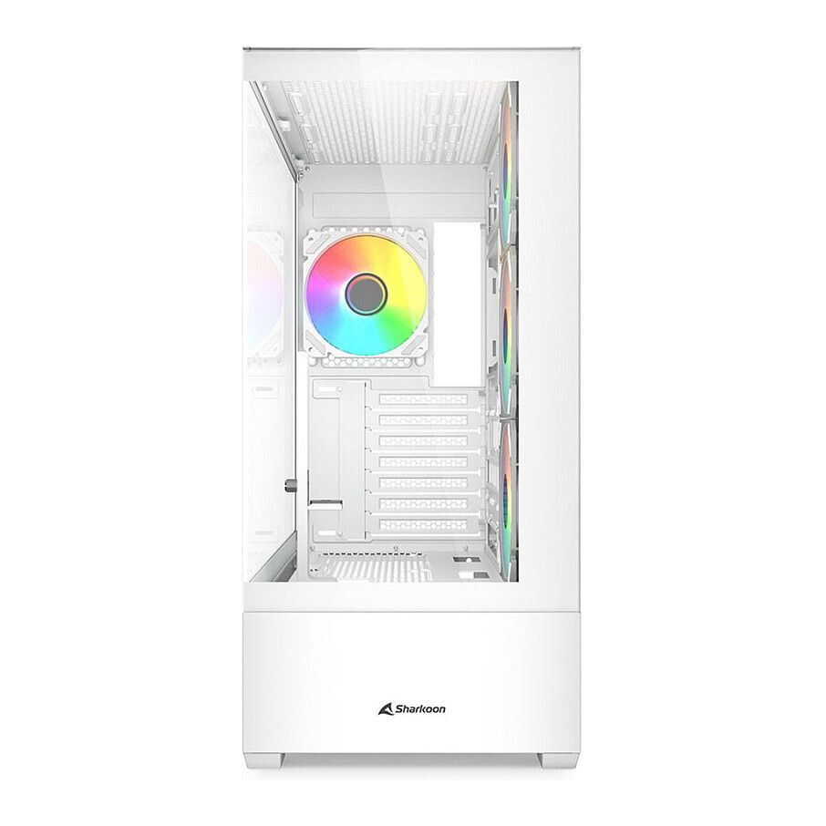 Datoru korpuss Sharkoon AK6 RGB Midi Tower White (4044951041701) - foto 5