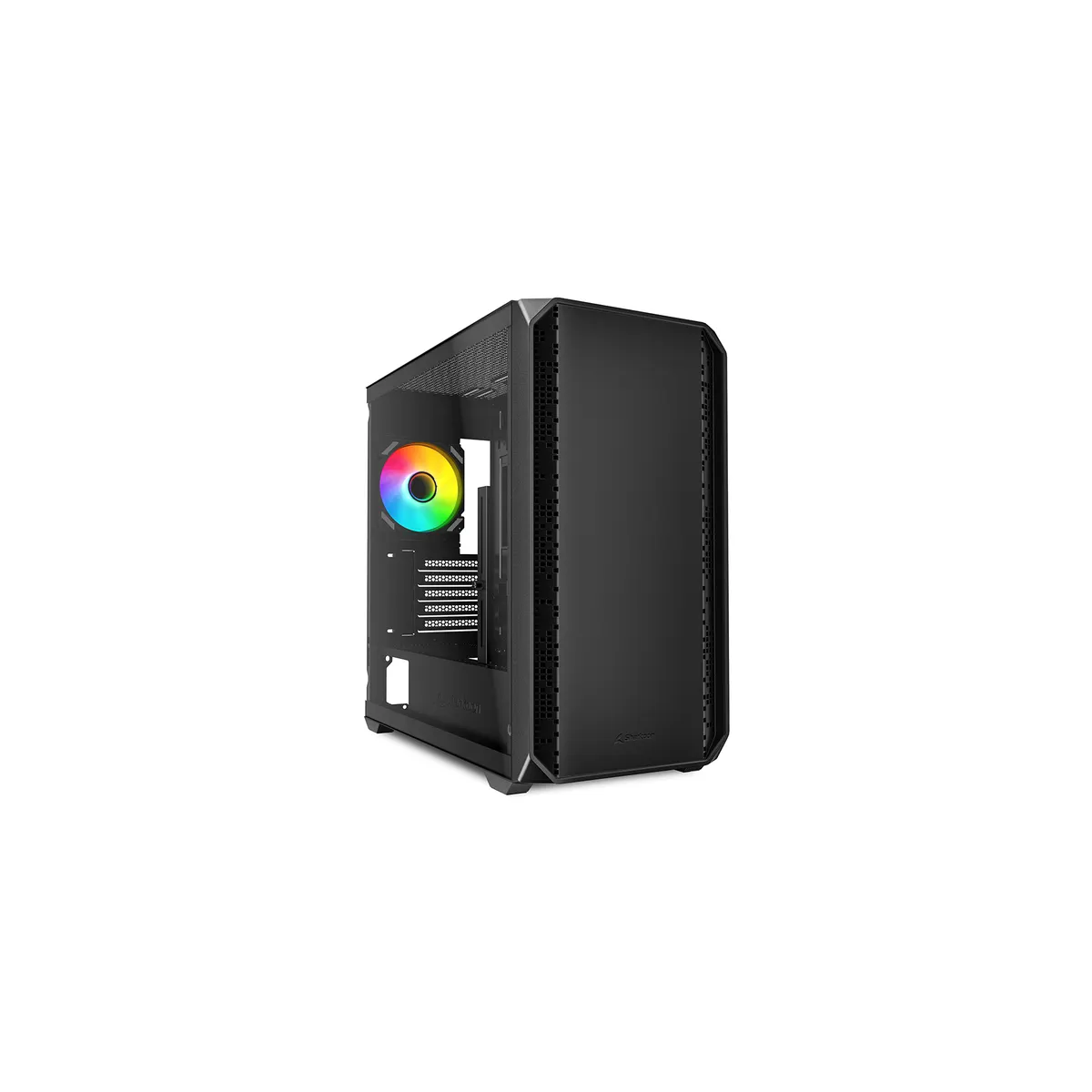 Datoru korpuss Sharkoon MK2 RGB Micro Tower Black (4044951041725) - foto 5