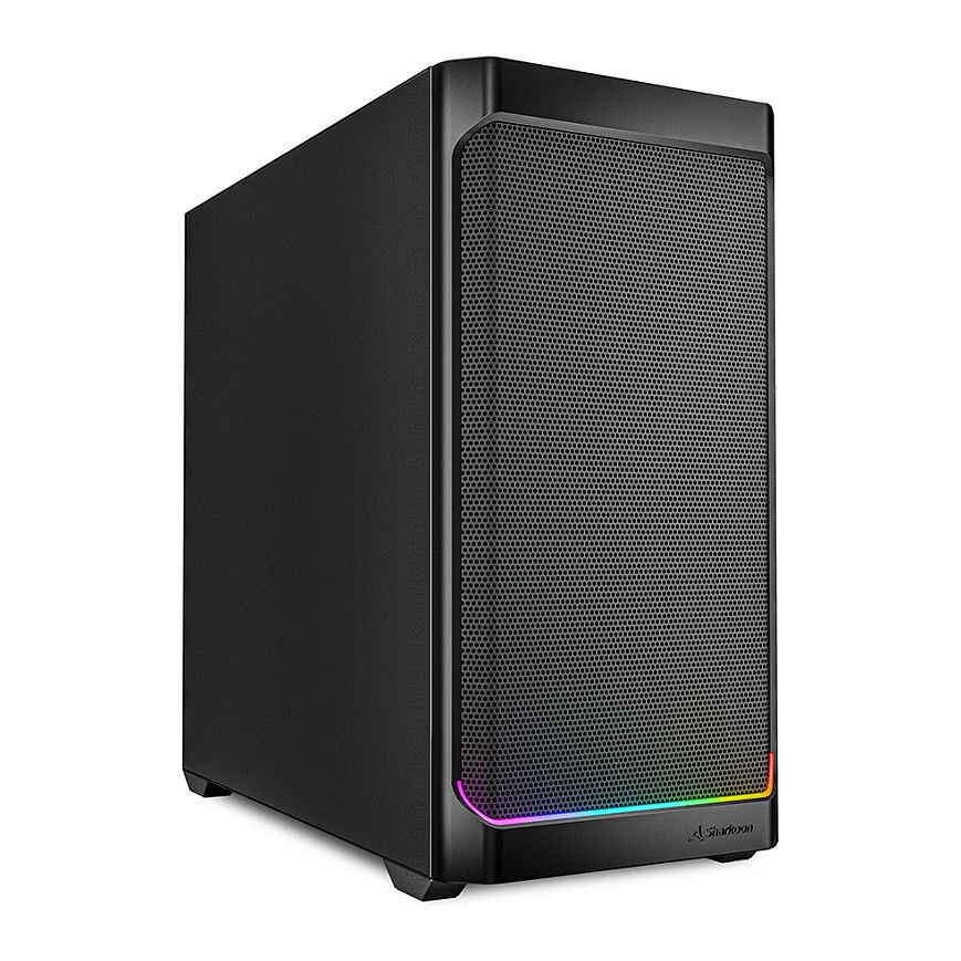 Datoru korpuss Sharkoon MK4 RGB Micro Tower Black (4044951041756) - foto 5
