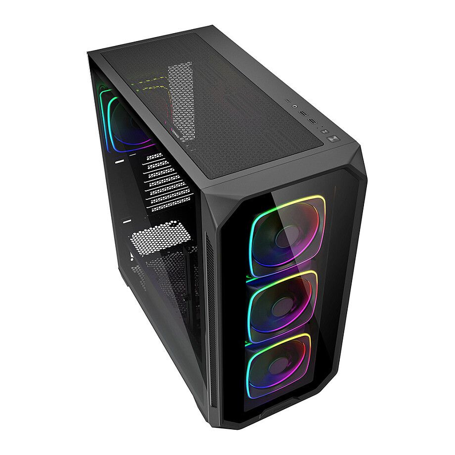 Datoru korpuss Sharkoon AK5G RGB Midi Tower Black (4044951041831) - foto 4