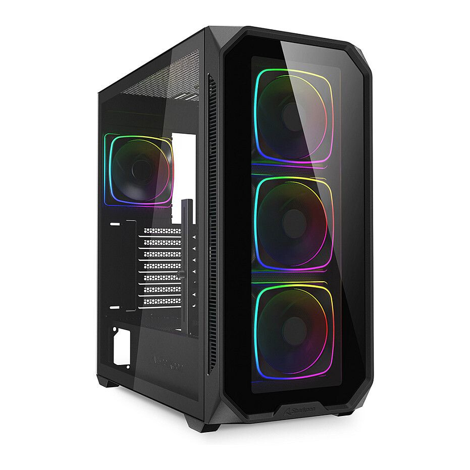 Datoru korpuss Sharkoon AK5G RGB Midi Tower Black (4044951041831) - foto 5