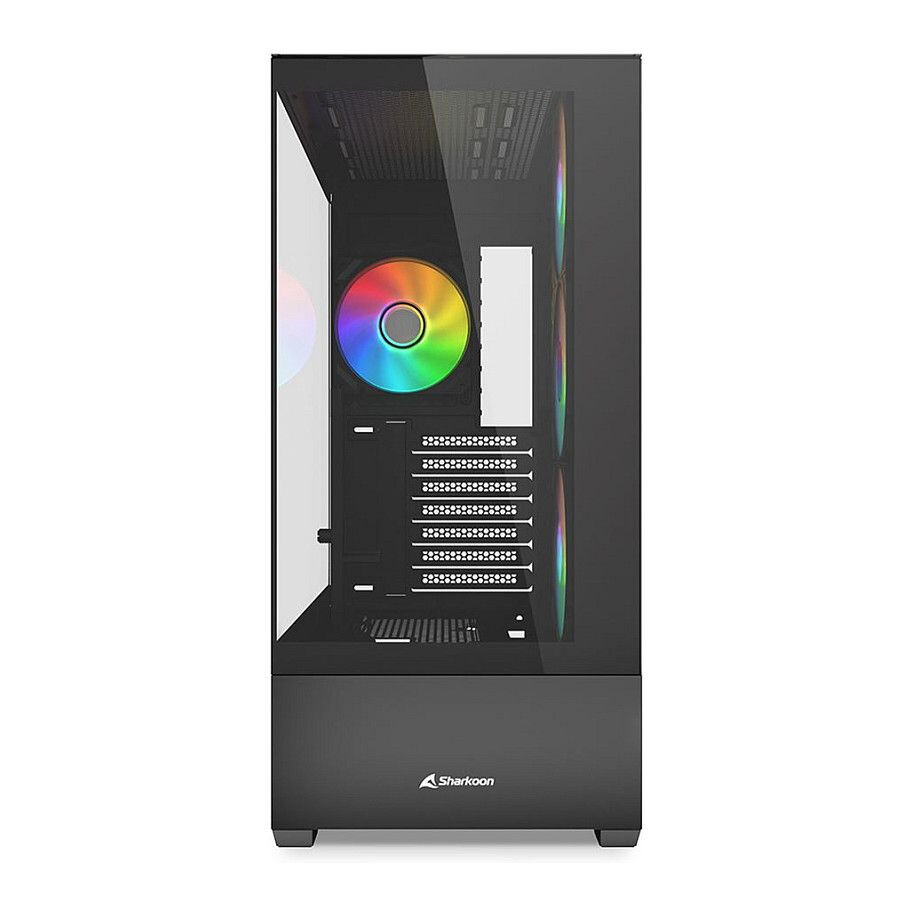 Datoru korpuss Sharkoon AK6 RGB Midi Tower Black (4044951041695) - foto 6
