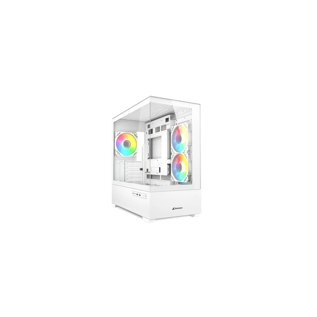 Datoru korpuss Sharkoon MK6 RGB Midi Tower White (4044951041800) - foto 6