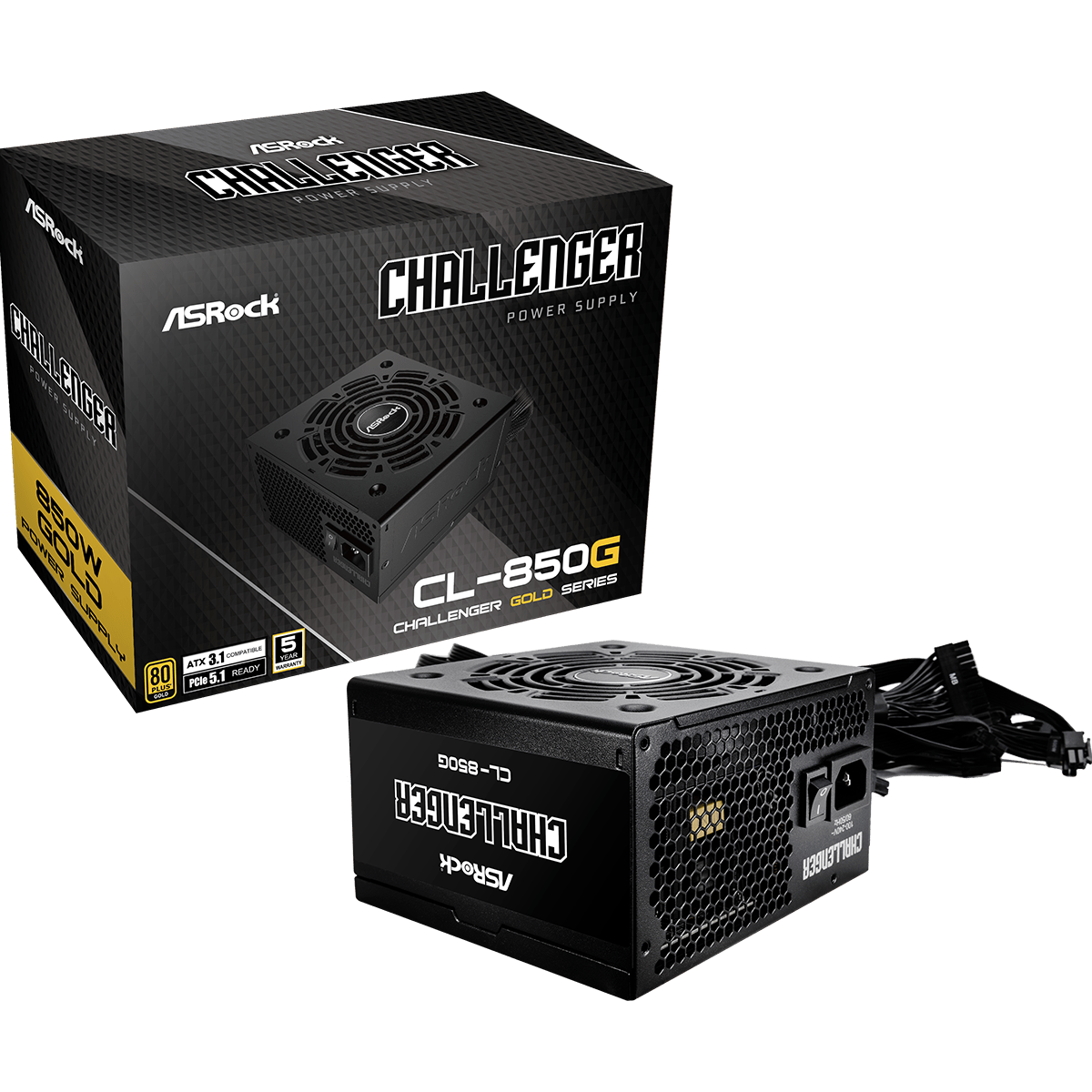 Barošanas bloks ASRock Challenger Gold 850W Black (90-UXC085-GNEAAA)