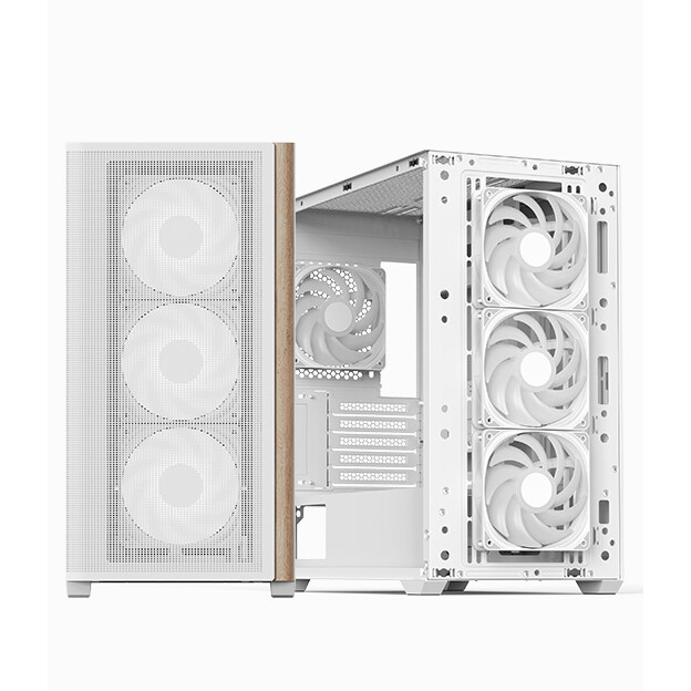 Datoru korpuss AeroCool D301A-G-WT-V2 Mini Tower Wood (ACCS MA03043.21) - foto 5