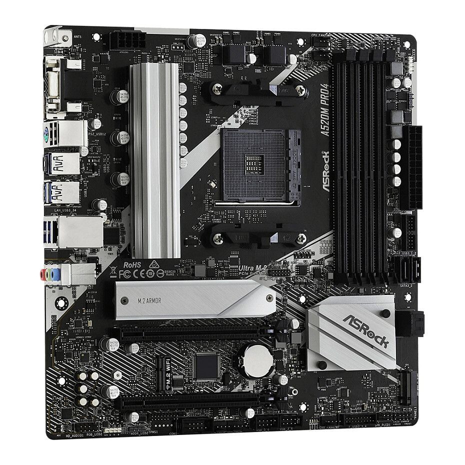 Pamatplate ASRock A520M PRO4 (A520M PRO4) - foto 2