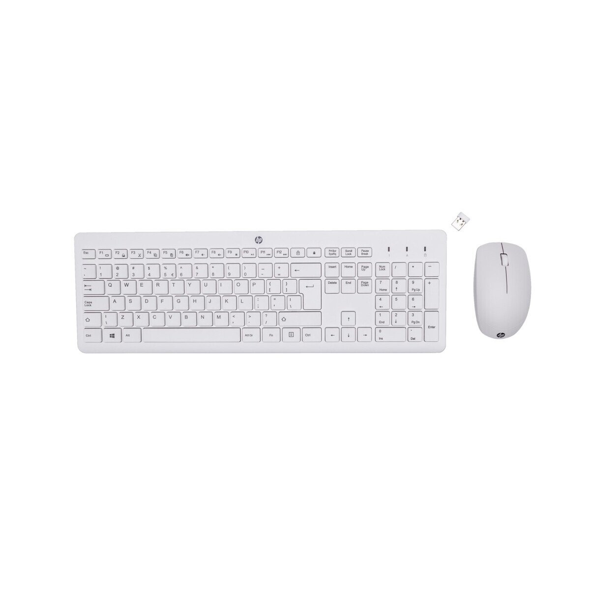 Tastatūra + pele HP 230 Wireless Mouse + Keyboard White (3L1F0AA)