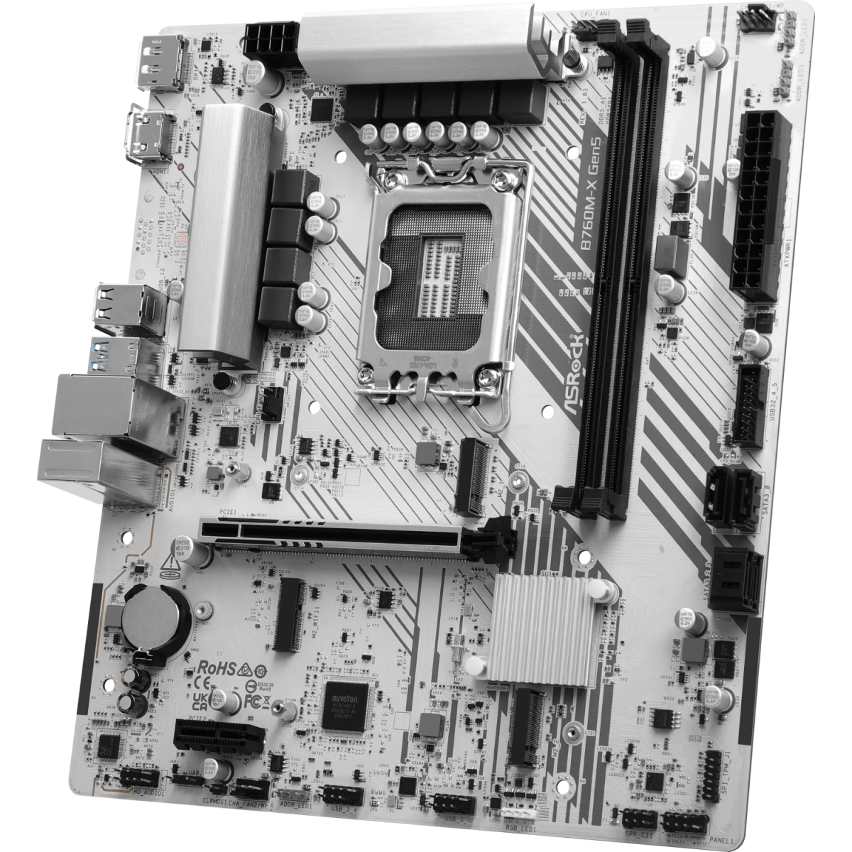 Pamatplate ASRock B760 B760M-X GEN5 Silver (90-MXBTR0-A0UAYZ) - foto 2