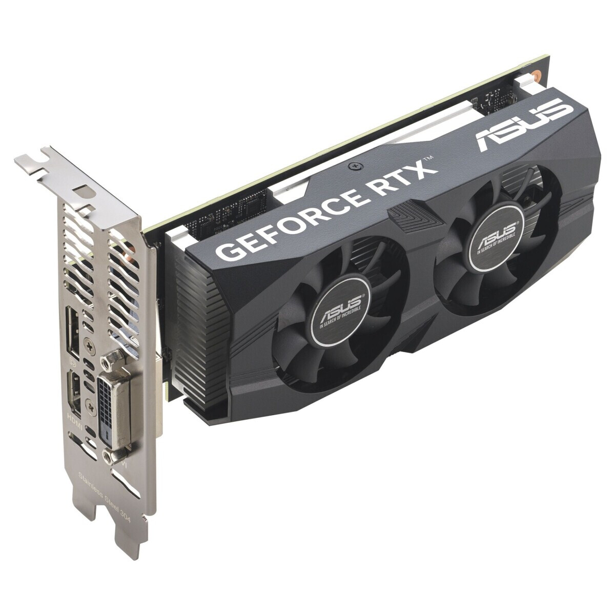 Videokarte ASUS GeForce RTX 3050 LP BRK OC 6GB GDDR6 Black (90YV0KQ0-M0NA00) - foto 3