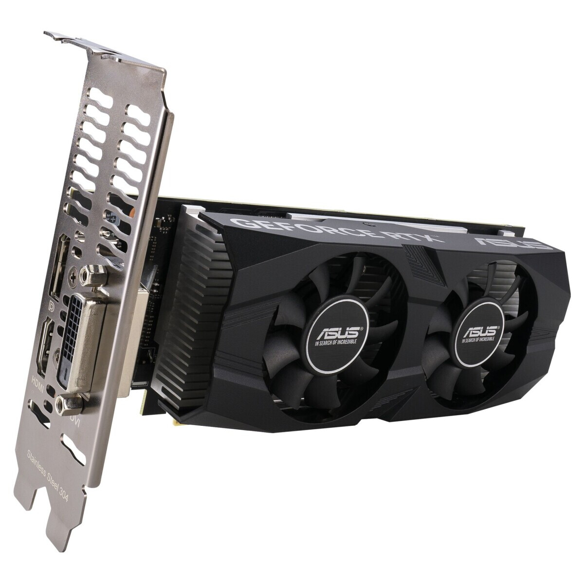 Videokarte ASUS GeForce RTX 3050 LP BRK OC 6GB GDDR6 Black (90YV0KQ0-M0NA00) - foto 4