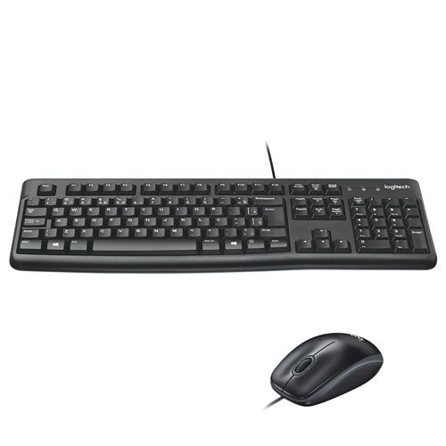 Tastatūra + pele Logitech DESKTOP MK120 Black Portuguese (920-002547)