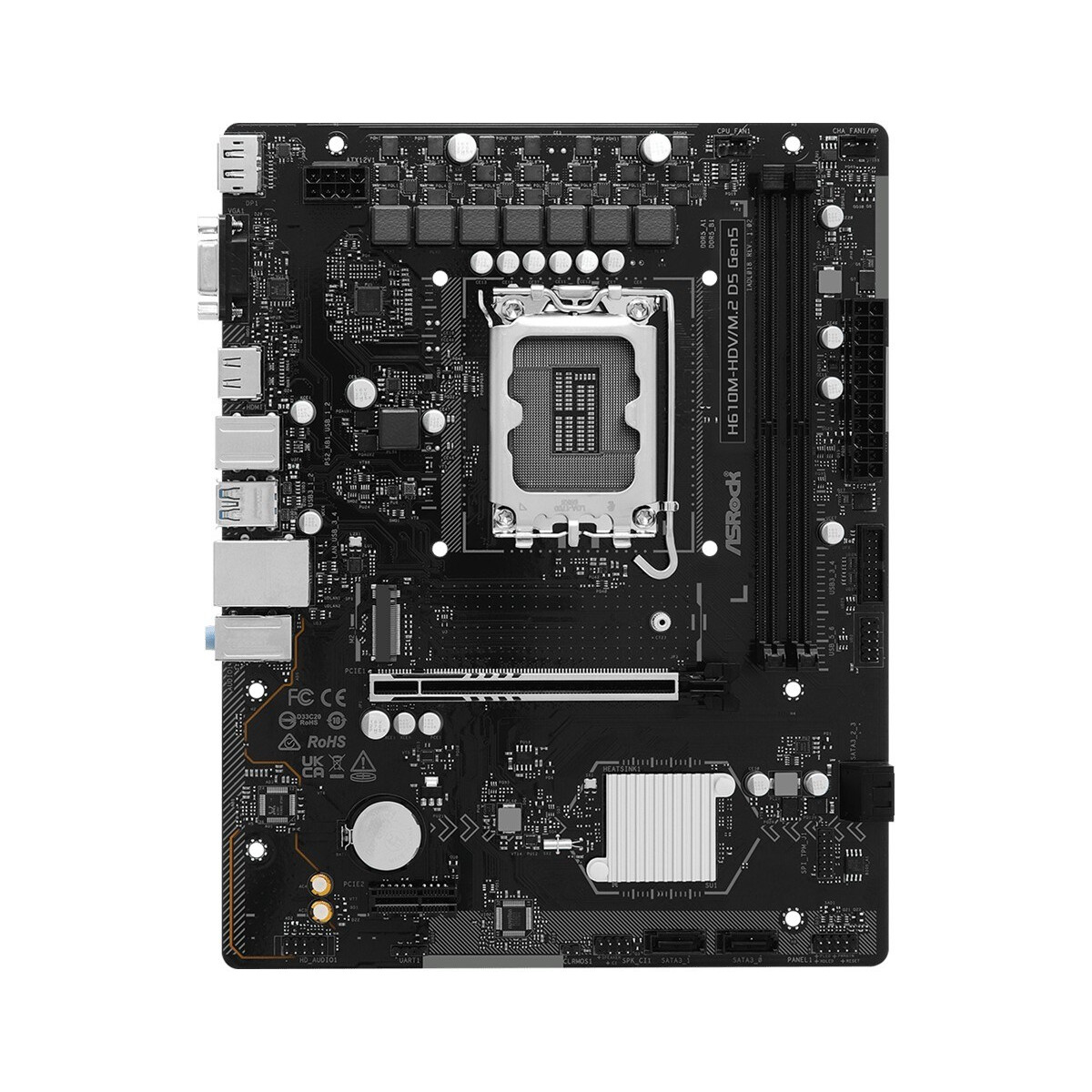 Pamatplate Asrock H610M-HVS/M.2 D5 GEN5 Black - foto 2