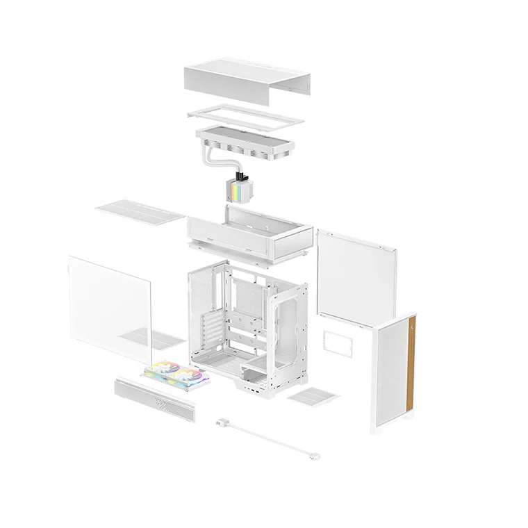 Gehause DeepCool CL6600 WH Full Desktop White (R-CL6600-WHNNA0-G) - Foto 2
