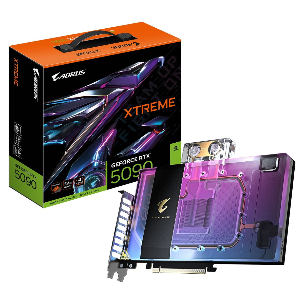 Videokarte Gigabyte Aorus Xtreme Waterforce Geforce RTX 5090 32GB GDDR7 Black (GV-N5090AORUSX WB-32GD) - foto 7